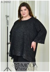 Жіноча туніка Oversize з ангори з гіпюром А 24092